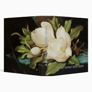 Giant Magnolias on a Blue Velvet Cloth by MJ Heade Binder
