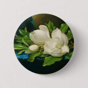 Giant Magnolias on a Blue Velvet Cloth, c.1890 (oi 2 Inch Round Button