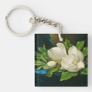 Giant Magnolias on a Blue Velvet Cloth, c.1890 (oi Keychain