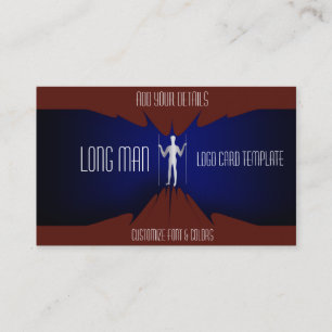 Giant Man Simple Silver Logo Business Card