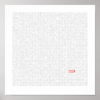Giant Marvel Themed Wordsearch Poster