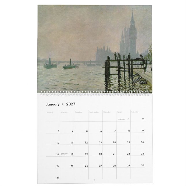 Giant Monet 2015 Calendar (Jan 2027)