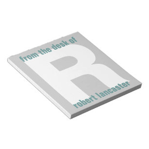 Giant Monogram Initial From the Desk Of Notepad