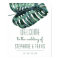 Giant Monstera Leaf Beach Wedding Welcome Sign