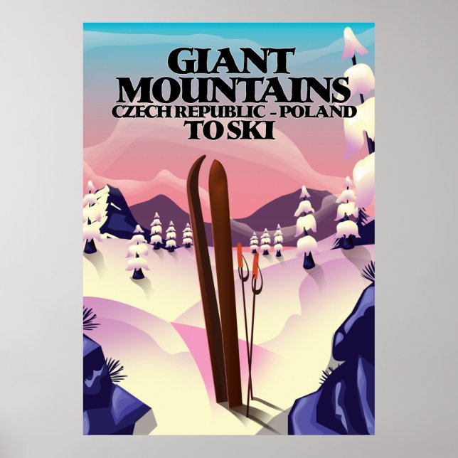 Giant Mountains Poland travel poster. Poster (Front)