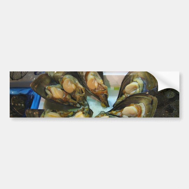 Giant Mussels Tsukiji Fish Market, Tokyo, Japan Bumper Sticker (Front)