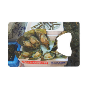 Giant Mussels Tsukiji Fish Market, Tokyo, Japan Credit Card Bottle Opener
