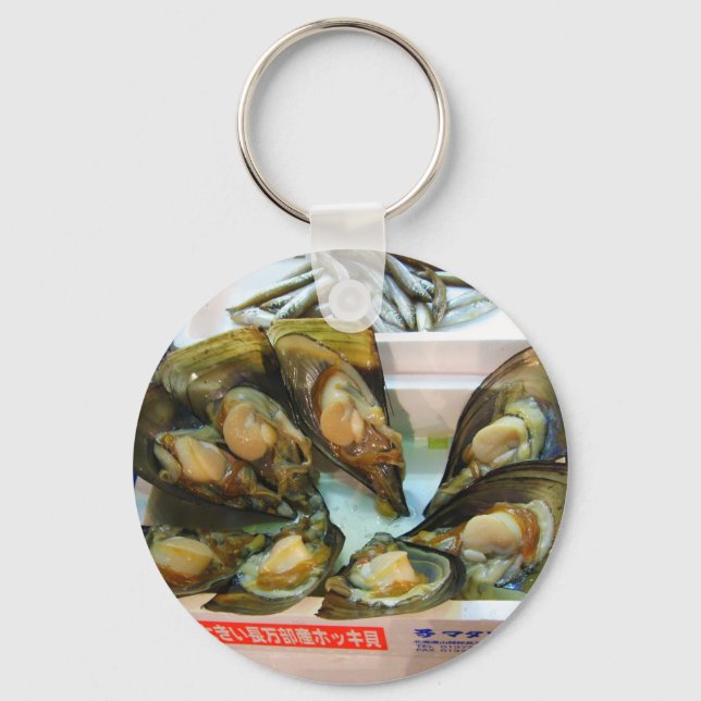 Giant Mussels Tsukiji Fish Market, Tokyo, Japan Keychain (Front)