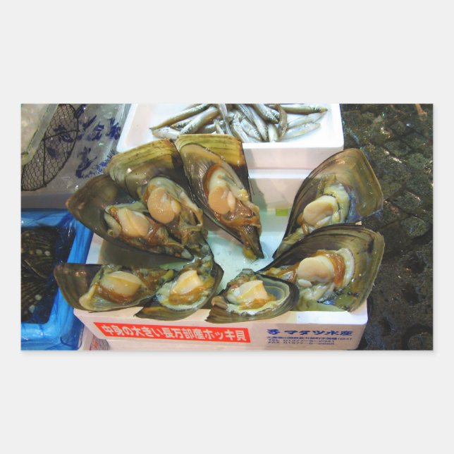 Giant Mussels Tsukiji Fish Market, Tokyo, Japan Sticker (Front)