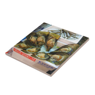 Giant Mussels Tsukiji Fish Market, Tokyo, Japan Tile
