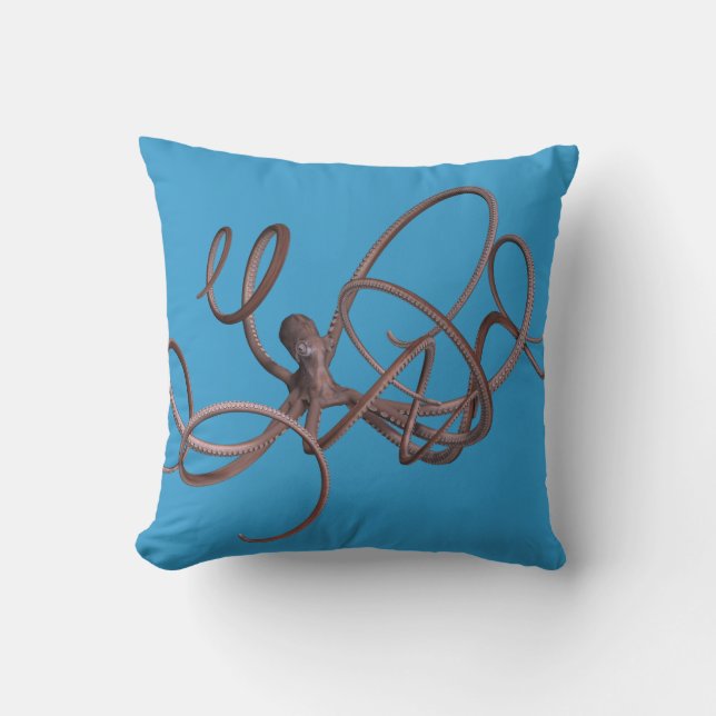 Giant Octopus Throw Pillow (Front)