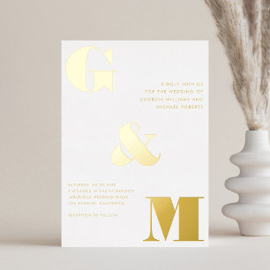 Giant Oversized Text Stylish Monogram Wedding Real