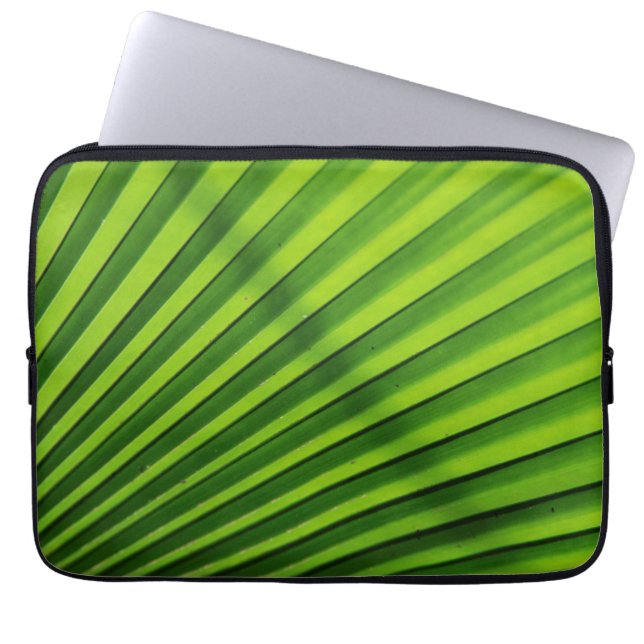 Giant Palm Leaf Pattern Laptop Sleeve (Front)