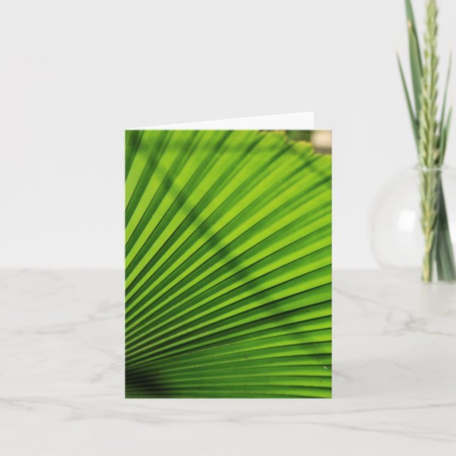 Giant Palm Leaf Pattern Note Card (Front)