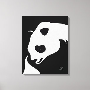 Giant Panda Abstract Canvas Print