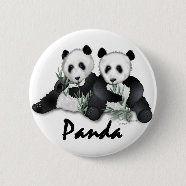Giant Panda Bears 2 Inch Round Button (Front)
