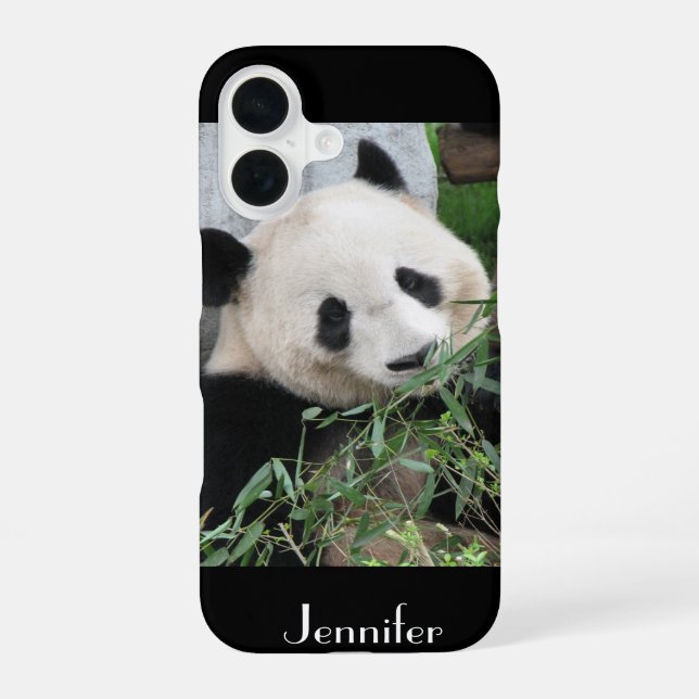 Giant Panda Black Casemate iPhone 16 Case (Back)