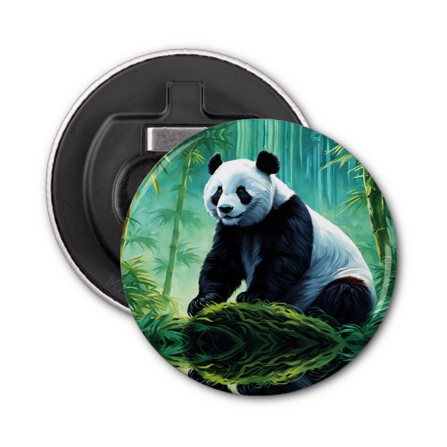 Giant Panda in Bamboo Forest Bottle Opener (Front)