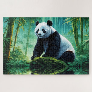 Giant Panda in Bamboo Forest Jigsaw Puzzle