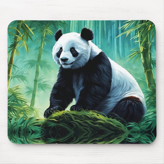Giant Panda in Bamboo Forest Mouse Pad (Front)