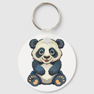 Giant panda keychain