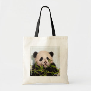 Giant Panda leaning Against Wall Tote Bag