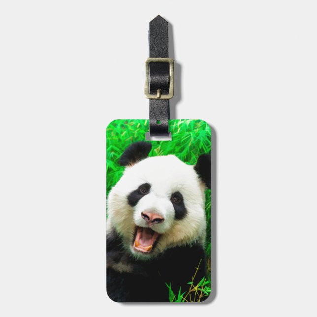 Giant Panda Luggage Tag (Front Vertical)
