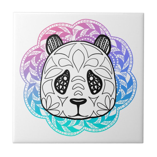 Giant Panda Mandala Tile (Front)