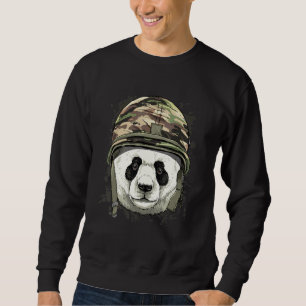 Giant Panda Military Soldier Veterans Day Animal B Sweatshirt