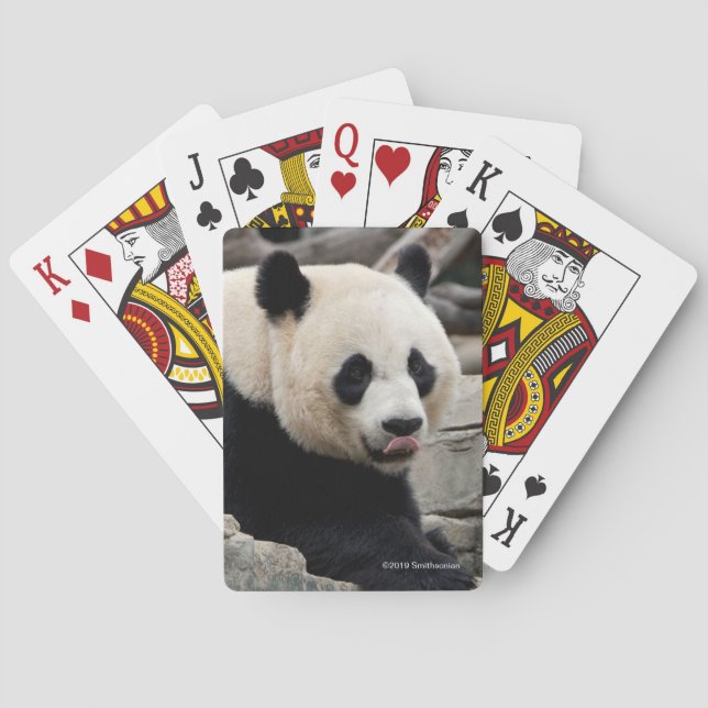 Giant Panda on Rocks Playing Cards (Back)