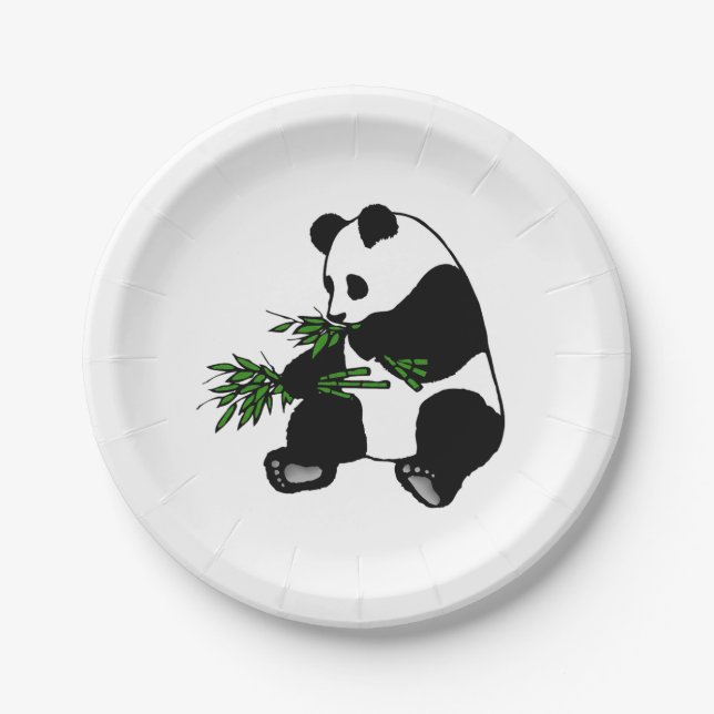 Giant Panda Paper Plate (Front)