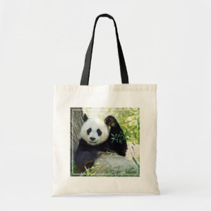 Giant Panda Resting Against Tree Tote Bag