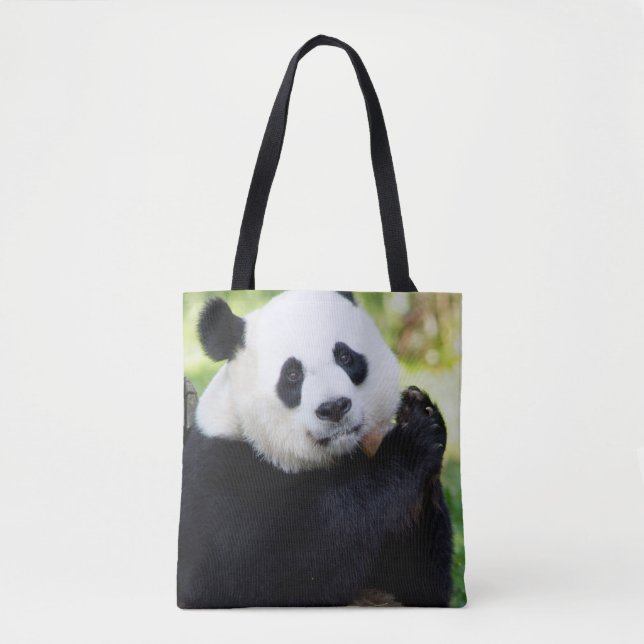Giant Panda Sitting Tote Bag (Front)
