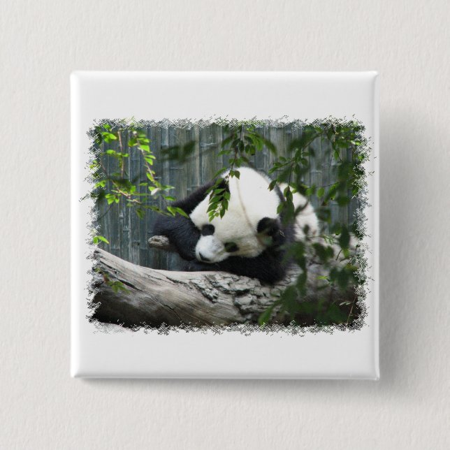 Giant Panda Square Pin (Front)