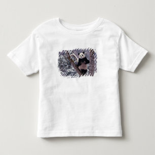 Giant Panda standing on tree, Wolong, Sichuan, Toddler T-shirt