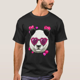 Giant Panda Valentines Day Heart Couples Love Day T-Shirt