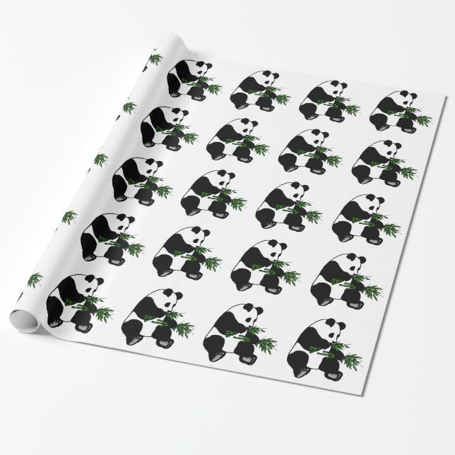 Giant Panda Wrapping Paper (Unrolled)