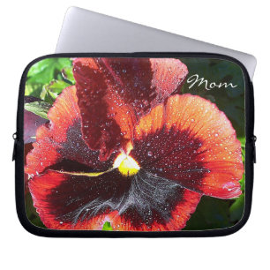 Giant Pansy Flower "Mom" Laptop Sleeve