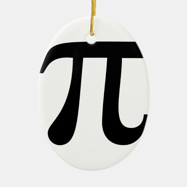 Giant "Pi" Symbol Ceramic Ornament (Front)