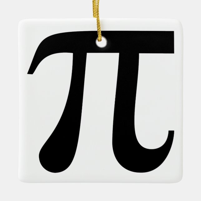 Giant "Pi" Symbol Ceramic Ornament (Front)