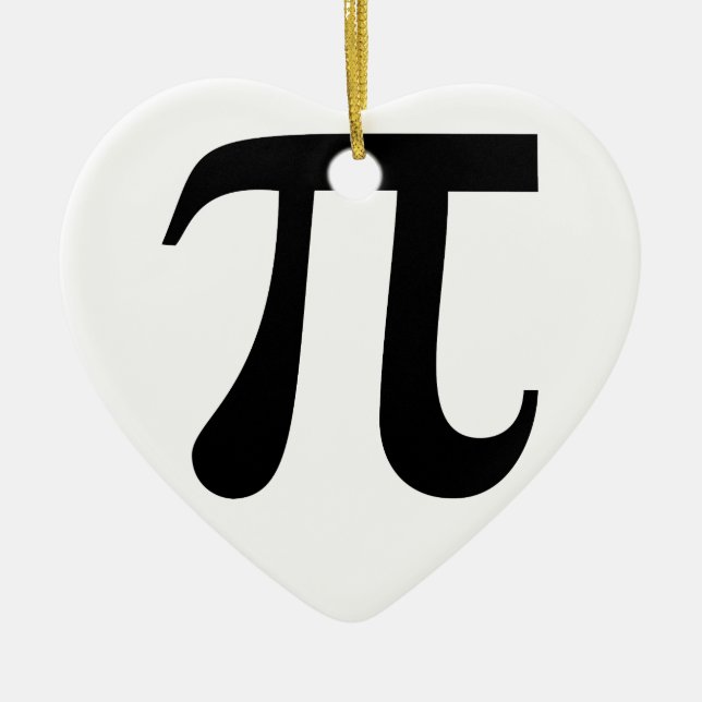 Giant "Pi" Symbol Ceramic Ornament (Front)