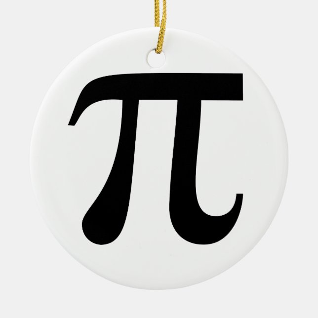 Giant "Pi" Symbol Ceramic Ornament (Front)