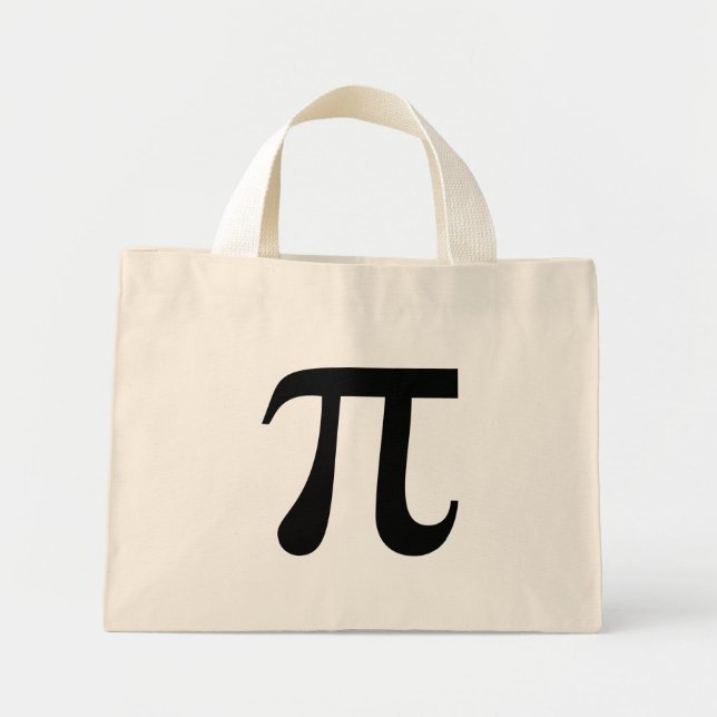 Giant "Pi" Symbol Mini Tote Bag (Front)