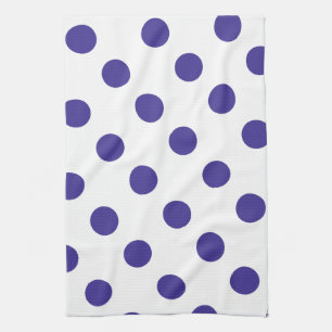 Giant purple polka-dot patterned kitchen towel