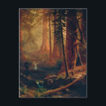 Giant Redwood Trees of California by A. Bierstadt Postcard<br><div class="desc">Artist	
Albert Bierstadt  (1830–1902)
Title	
Giant Redwood Trees of California
Object type	painting
Genre	landscape art
Date	1874</div>
