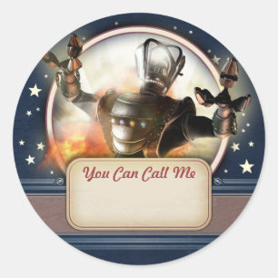 Giant Robot Name Tag Stickers