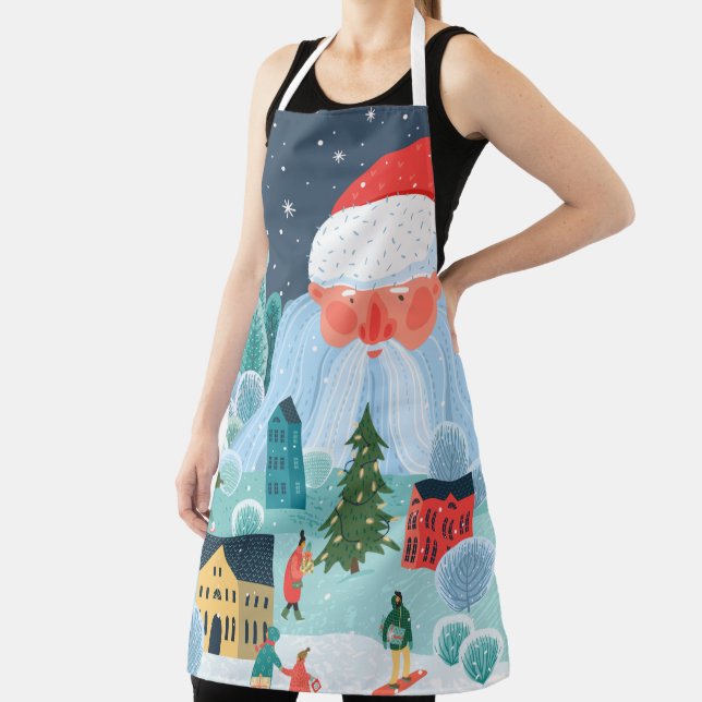 Giant Santa Oversees Town Apron (Insitu)