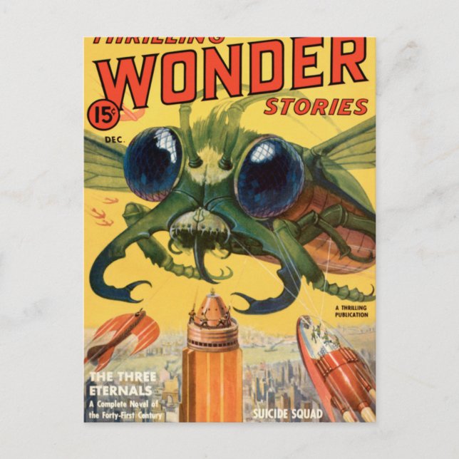 Giant Scary Fly Postcard (Front)