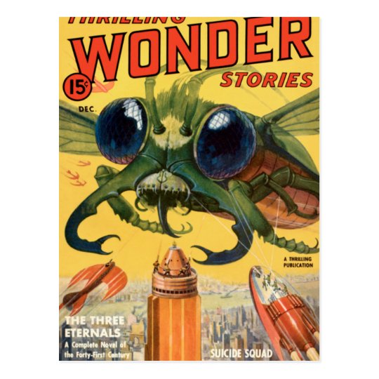 Giant Scary Fly Postcard