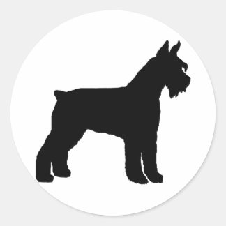 Giant Schnauzer (black) Classic Round Sticker